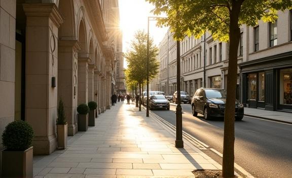 Peaceful London street scene, near Harley Street clinic